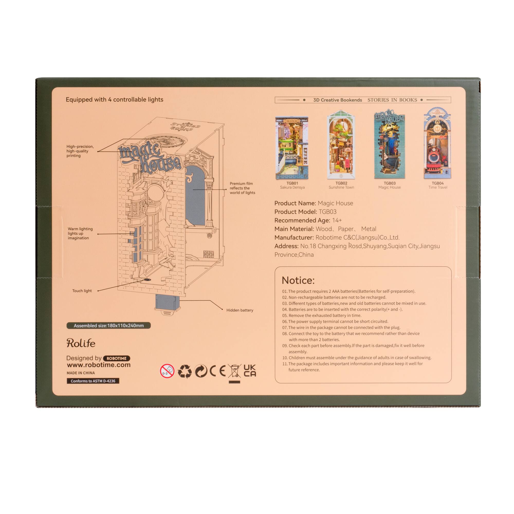 Rolife® Magic House DIY Book Nook Shelf Insert Kit